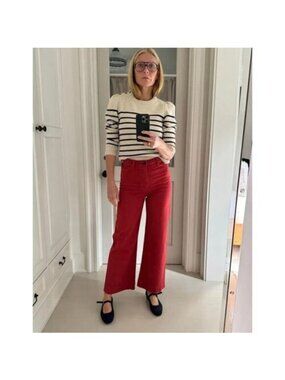 G. Label Red High Rise Wide Leg Jeans
